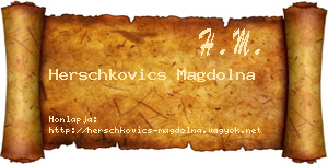 Herschkovics Magdolna névjegykártya